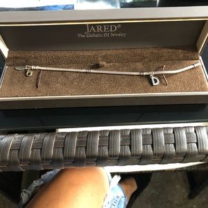 Pandora silver bracelet with letter D charm